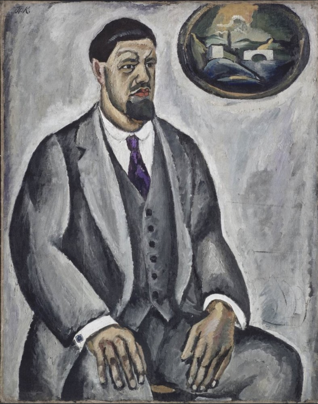 «Автопортрет в сером» художника Петра Кончаловского, 1911 год