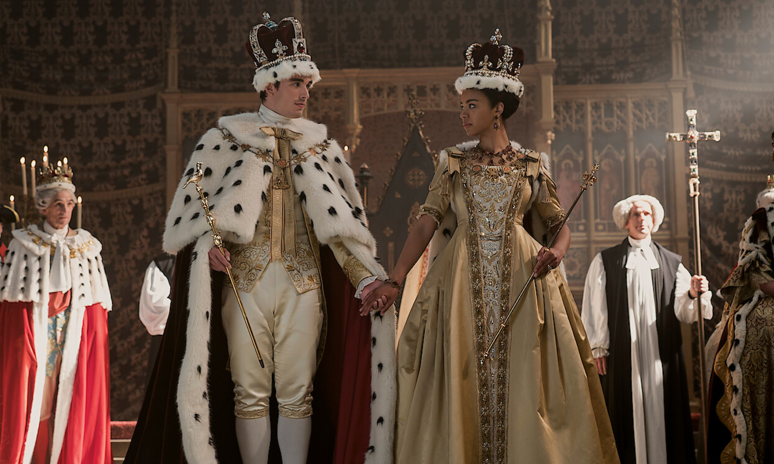 Свадьба Георга III и Шарлотты в сериале «Королева Шарлотта: История Бриджертонов»