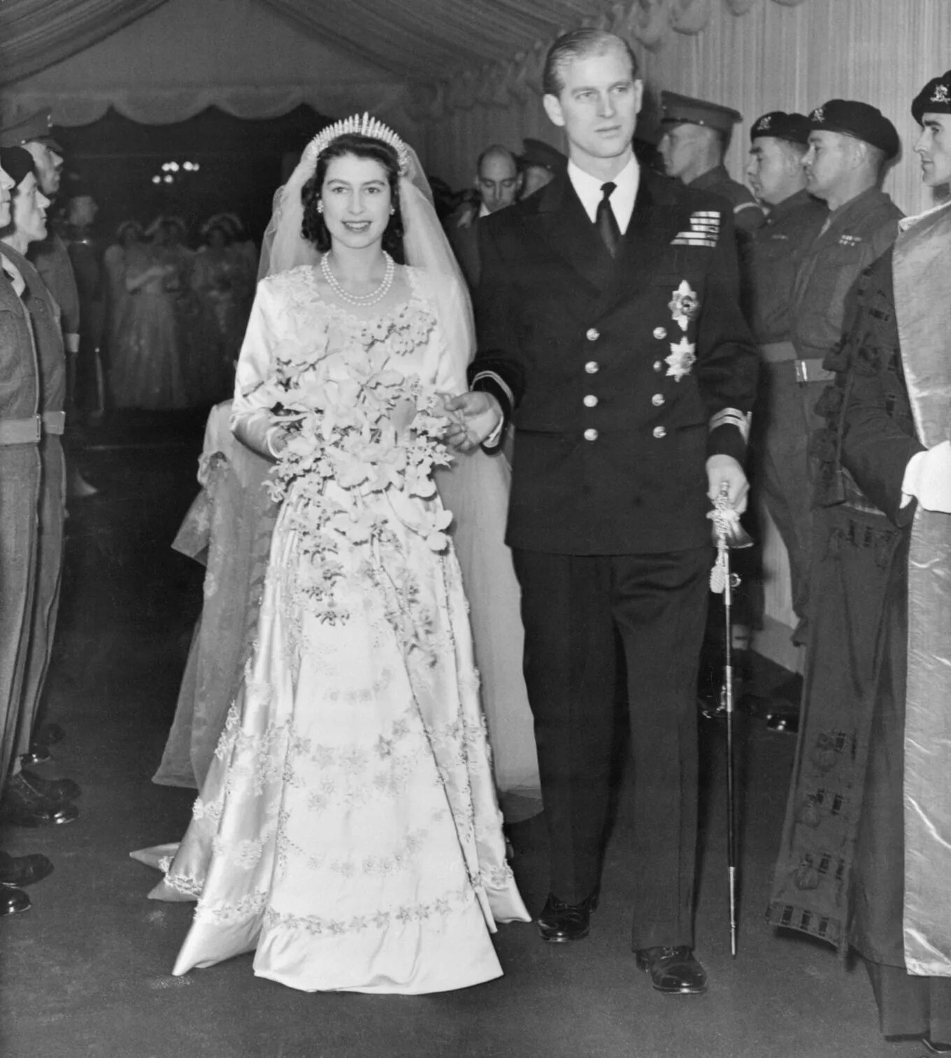 Свадебная церемония принцессы Елизаветы и Филиппа Маунтбеттена, 1947 год