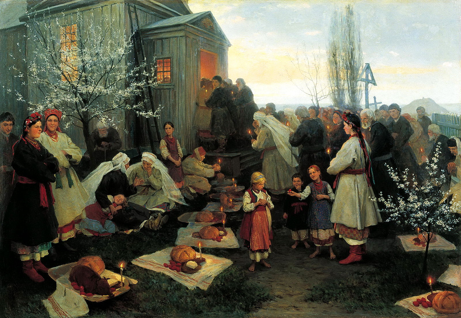 Н. К. Пимоненко «Пасхальная заутреня в Малороссии», 1891