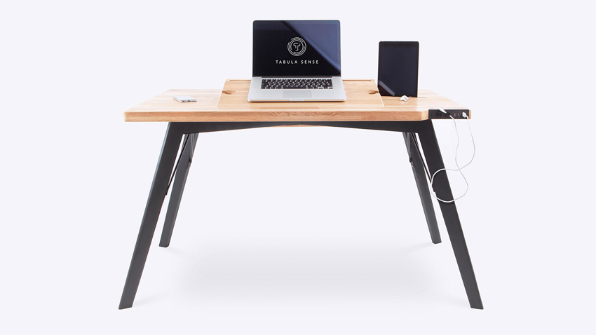 Умный стол tabula sense smart desk черный белый