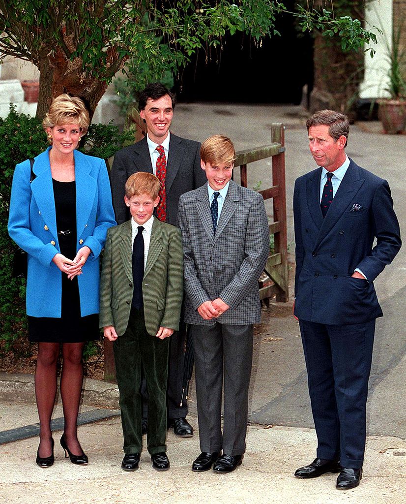 Принц Уильям с родителями и братом в 1995 году
