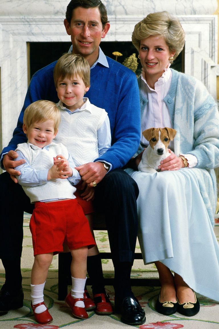 Принц Уильям с родителями и братом в 1986 году