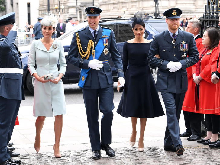 Кейт Миддлтон, принц Уильям, Меган Маркл и принц Гарри в Лондоне, 10 июля 2018