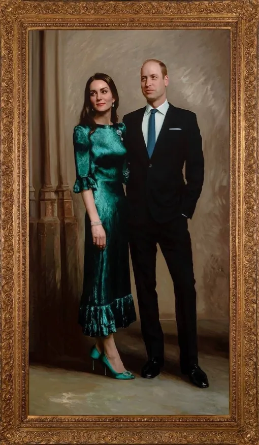 Первый официальный совместный портрет принца Уильяма и Кейт Миддлтон, вызвавший разногласия