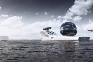 Длиннее «Титаника»: гигантская научная суперъяхта с огромной сферой на борту