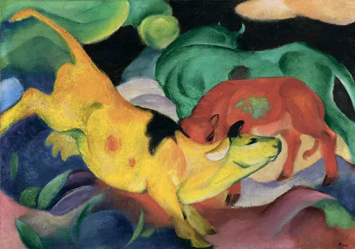 Franz Marc — Cows, Red, Green, Yellow, 1911/Lenbachhaus Munich