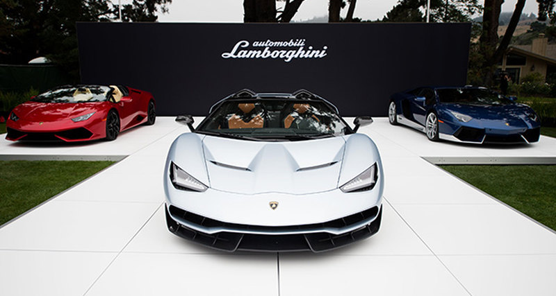 Lamborghini представляет Centenario Roadster на фестивале в Калифорнии