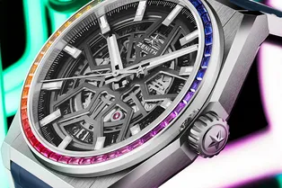 Специальную версию часов Zenith Defy Classic украшает радуга из цветных сапфиров