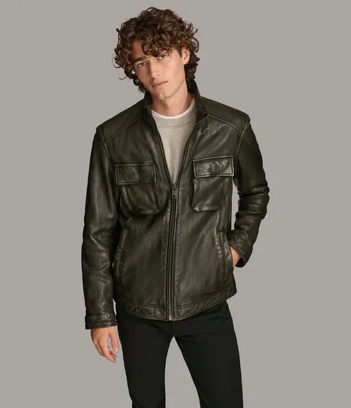 Мужская кожаная куртка Дина Винчестера Wilson’s Leather, кожаная куртка с карманами, черная кожаная куртка, куртка как в 90, стиль 90