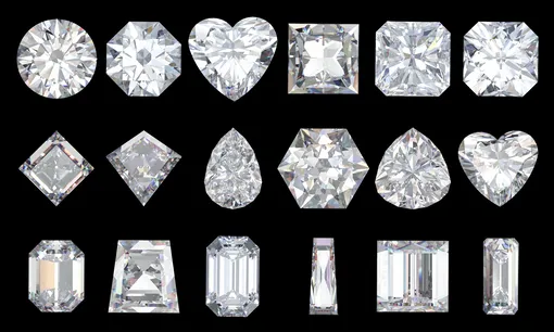 Чтобы правильно выбрать бриллиант, который засияет в украшении, нужно правильно выбрать огранку камня. На фото — самые популярные формы.