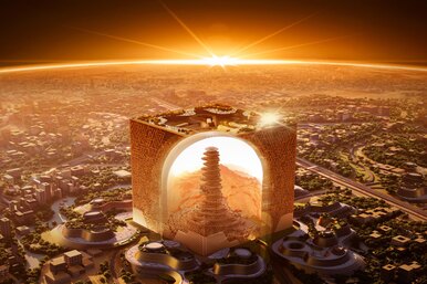 Посмотрите на новый мегапроект в Саудовской Аравии: супернебоскреб в виде куба «Мукааб»