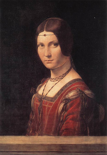 «Прекрасная Ферроньера», Леонардо да Винчи, 1490 г. Musée du Louvre