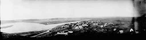 Фотография Гертруды Белл, вид на древний город Тиль-Барсиб, 1909 год, Месопотамия