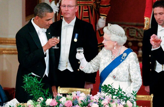 Елизавета II и Барак Обама
