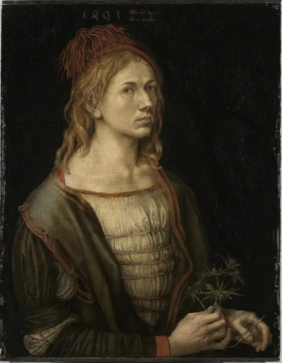 «Автопортрет с чертополохом» кисти Альбрехта Дюрера (1493)
