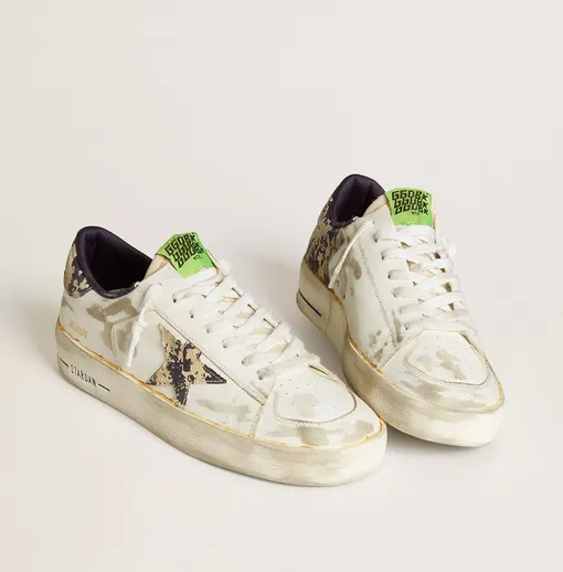 Golden Goose, кеды Golden Goose потертые, с чем носить кроссовки, потертые кеды, стильные мужские кроссовки 2025