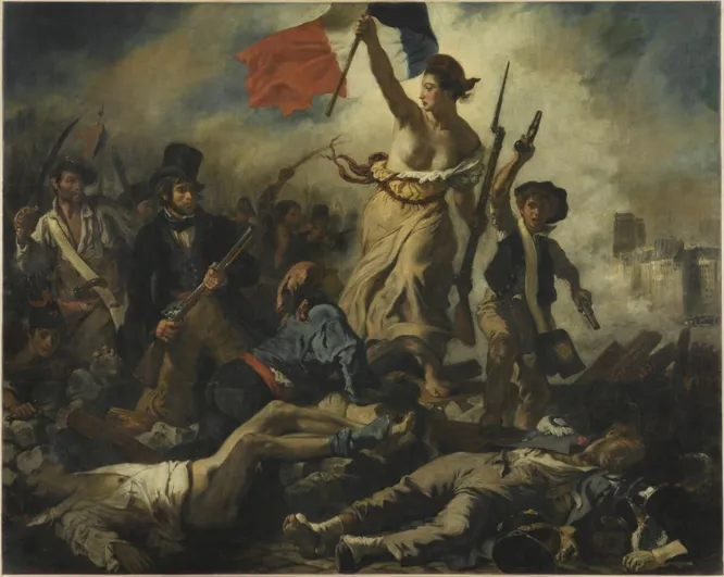 «Свобода, ведущая народ» кисти Эжена Делакруа (1830)