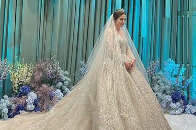 Дочь российского миллиардера вышла замуж в роскошном платье за миллионы рублей