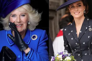 Как сговорились: королева-консорт Камилла и принцесса Кейт Миддлтон надели броши на $1 млн