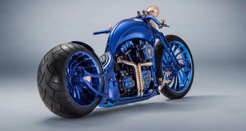 Harley-Davidson Blue Edition: ультрамарин, золото, бриллианты