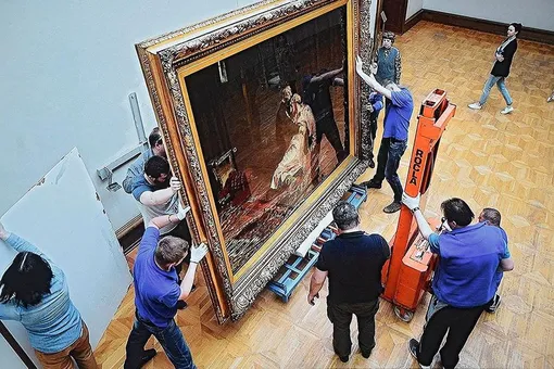 Отправка картины «Иван Грозный и сын его Иван 16 ноября 1581 года» на реставрацию